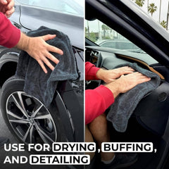 Cartisen paint-safe towel provides lint-free, swirls-minimizing drying on paint and glass.