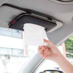 Cartisen sun visor tissue holder keeps tissues within reach for tidy driving.