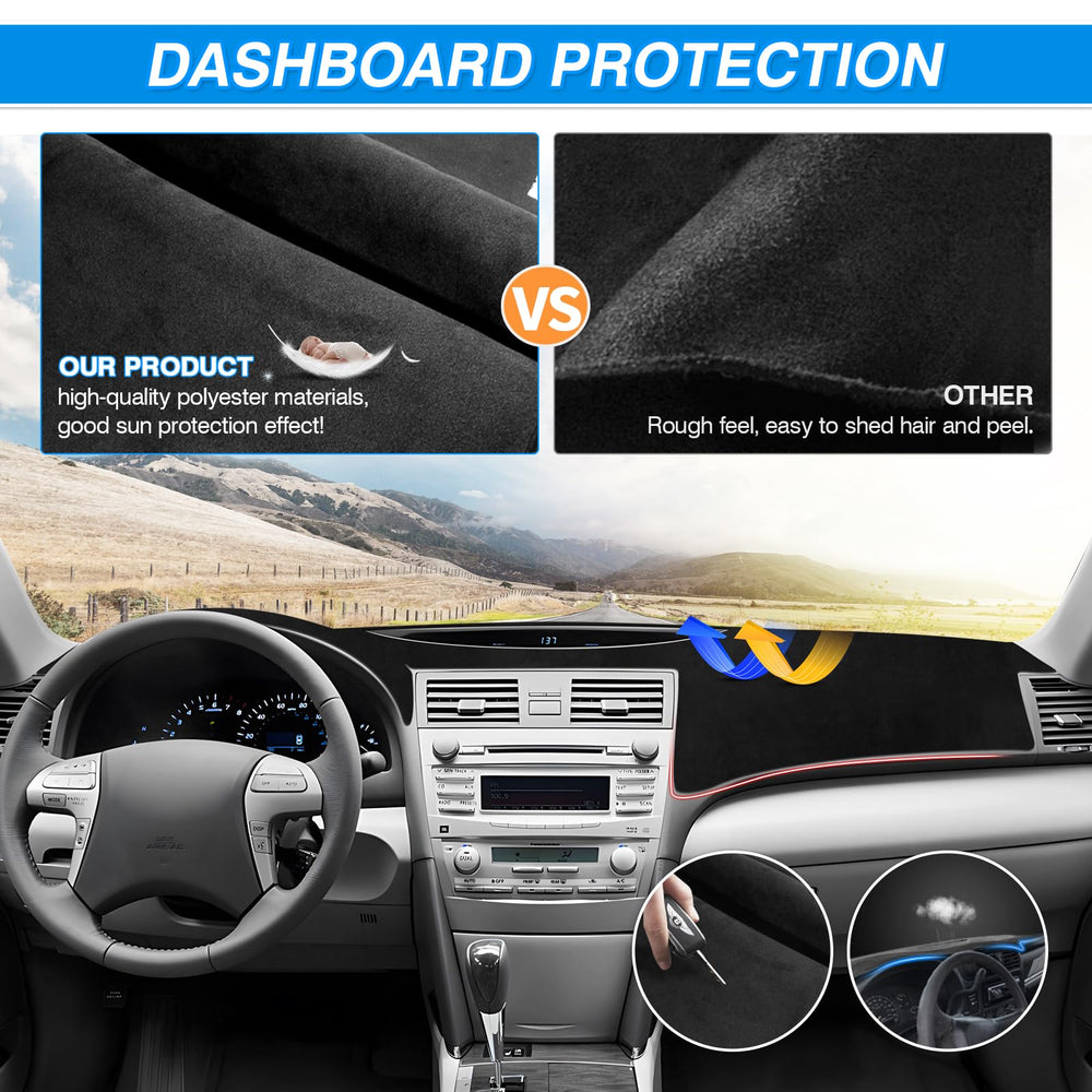 CARTIST dash cover packaging image illustrates easy storage and added protection