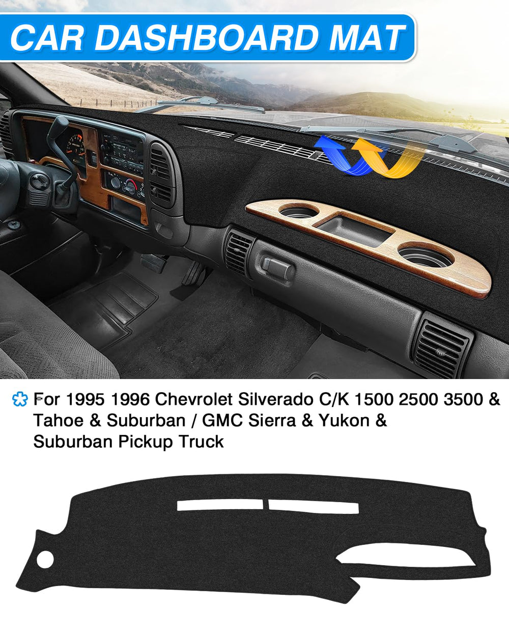 Polyester CARTIST dash cover offers a wrinkle-free, durable finish.
