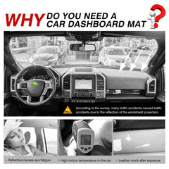CARTIST flannel dash mat absorbs heat for cooler summer drives