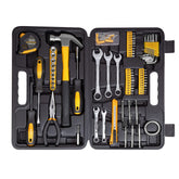 Cartman 148-piece tool kit in yellow case for organized home repairs
