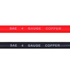 Cartman 4AWG 24-inch flexible battery cable for easy routing in tight spaces.