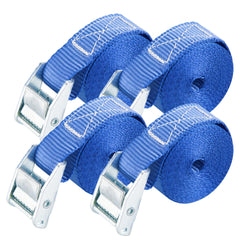 Cartman lashing strap 12ft blue 4-pack for secure cargo tie-downs.