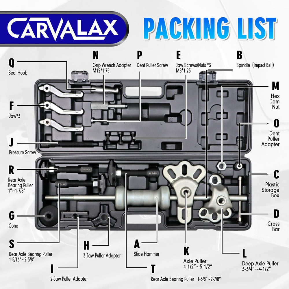 CARVALAX kit with dent removal capability for safe bodywork