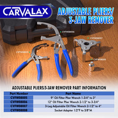 CARVALAX 12-inch adjustable plier wrench delivering extra leverage.