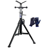 CARVALAX V-Head pipe stand at full height for welding projects.