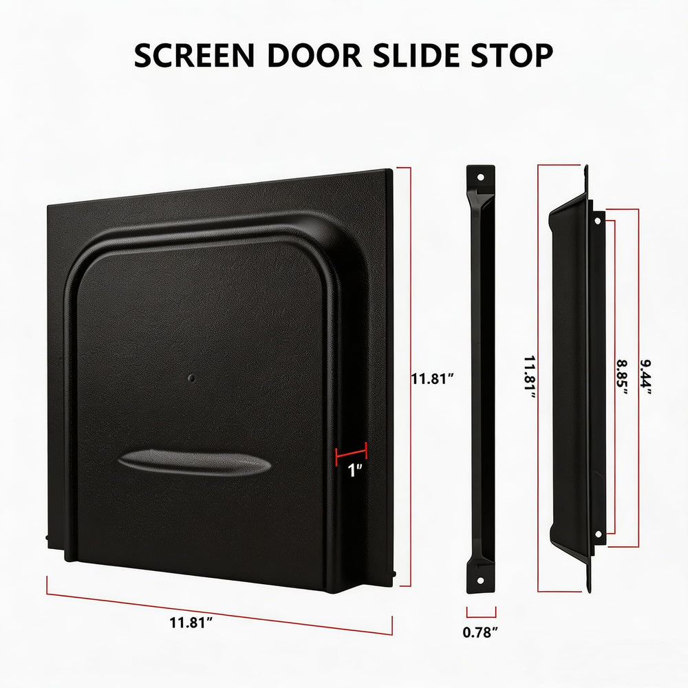 Carvmpin RV screen door slider panel in use provides easy airflow while keeping bugs out.