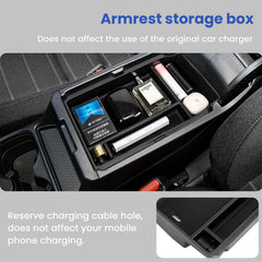 Carwiner armrest box design provides accessible storage during drives