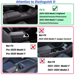 Carwiner center console organizer for Model 3 Highland keeps items within reach