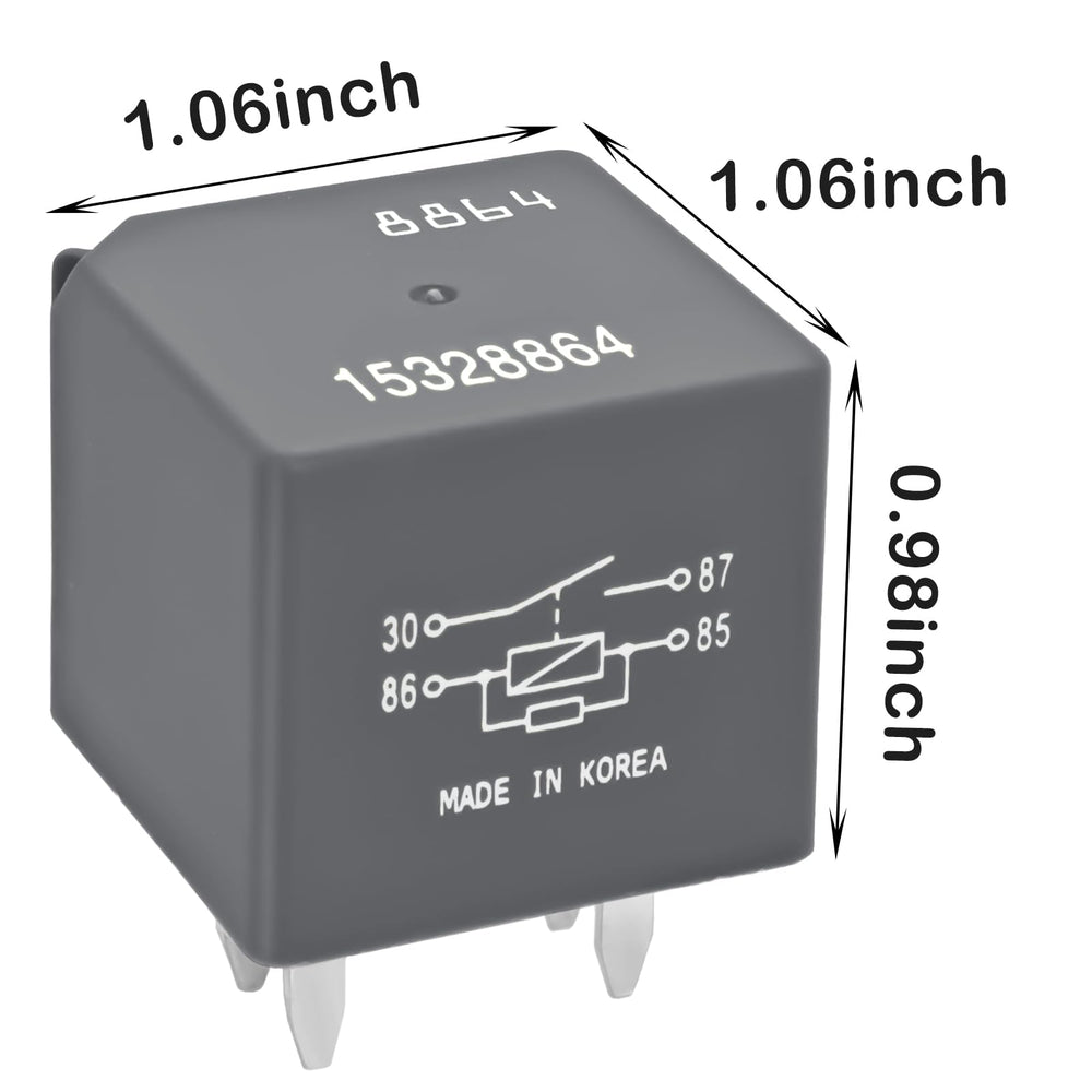 Casalytics 12V 40A SPDT relay close-up for quick GM installations.