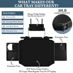 Casasara compact car tray helps keep essentials within reach.