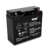 Casil JNC660 replacement battery close-up showing 12V 18Ah capacity