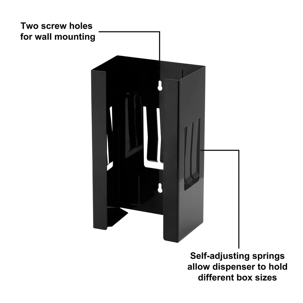 CASOMAN glove dispenser helps keep gloves clean away from oil and paint.