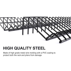 CASOMAN plier rack black finish on workbench provides sturdy organization.