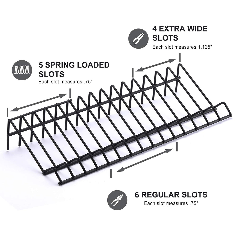 CASOMAN plier rack in drawer demonstrates tidy tool organization.
