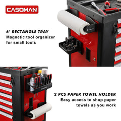 Casoman two-piece paper towel holder keeping towels within reach