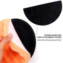 CASOMAN wool pad close-up reveals durable buffing action.