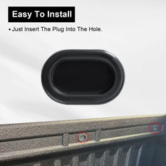 Casrram bed holes close-up highlights Silverado and Sierra compatibility
