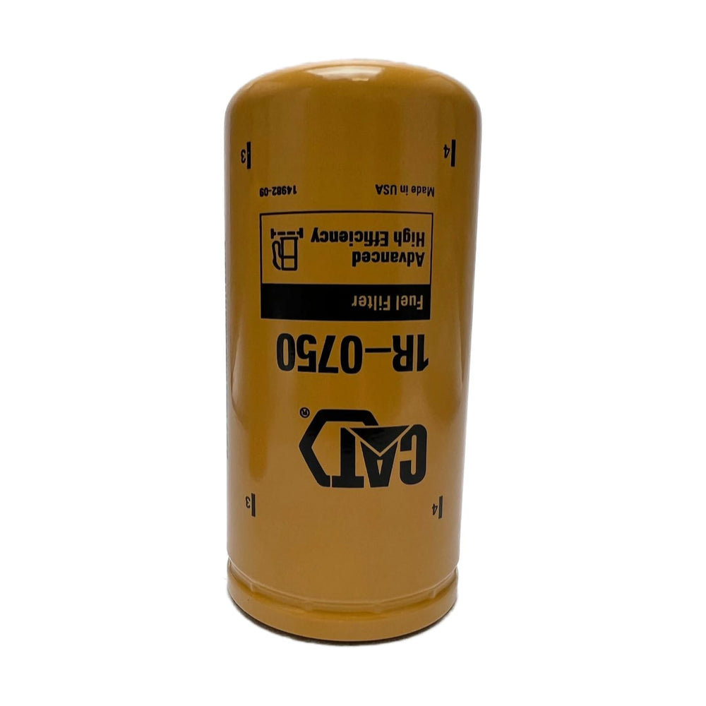 CAT 1R-0750 fuel filter kit installed for pressure-side filtration and better performance