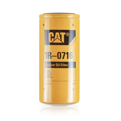 CAT 1R0716 engine oil filter main view, rugged housing for reliable filtration