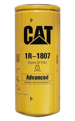 CAT 1R1807 oil filter in box, ready for installation.