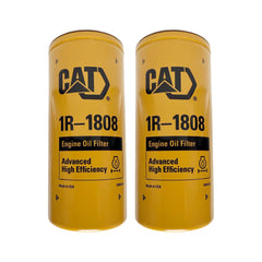 Caterpillar 1R-1808 oil filter pack of two, front view for fit reference