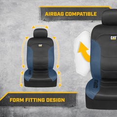 CAT seat-cover-breathable-mesh back panel keeps you cool on commutes.