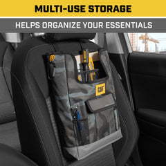 Close-up of CAT Car Seat Organizer’s durable fabric and reinforced seams