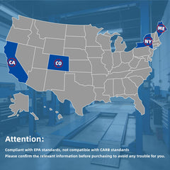 CAT CLEAN 6-year/50,000-mile warranty highlights long-term durability.