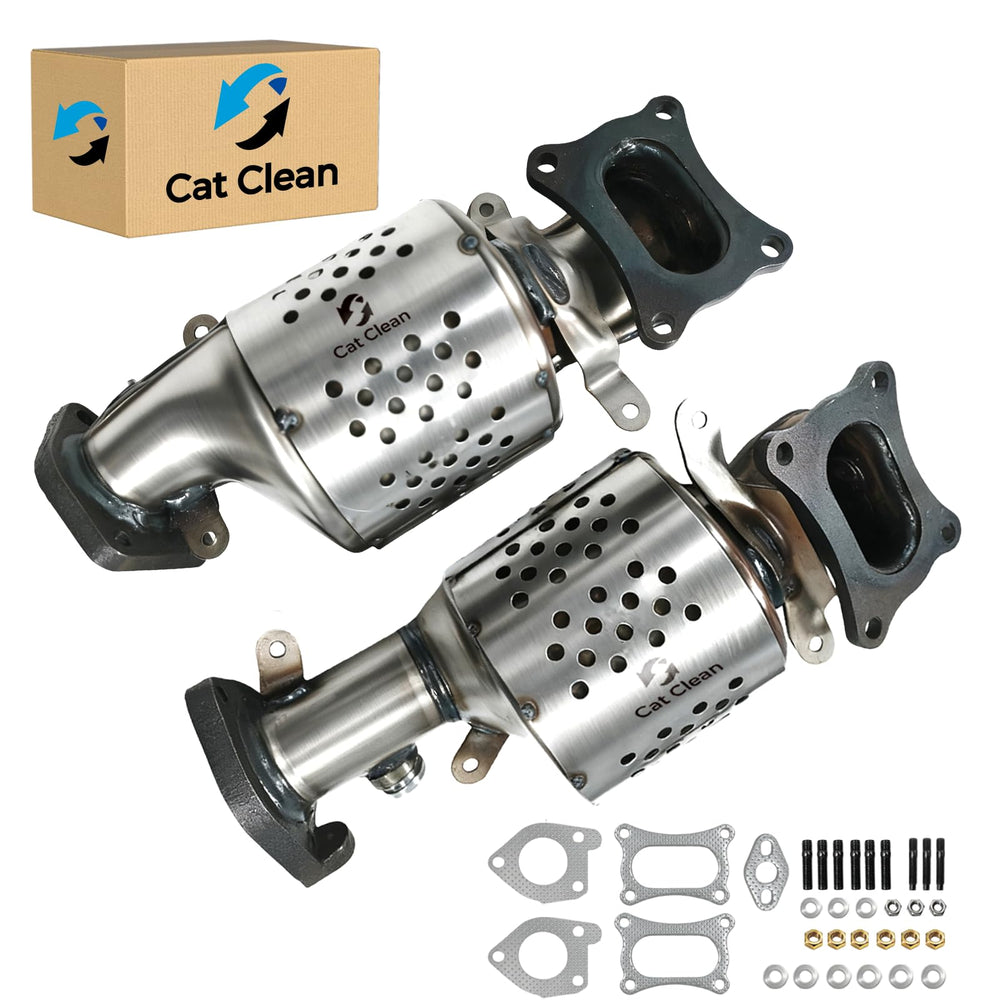 CAT CLEAN catalytic converter for Honda Pilot 2009-2015 showing reinforced stainless shell and pipe connection.