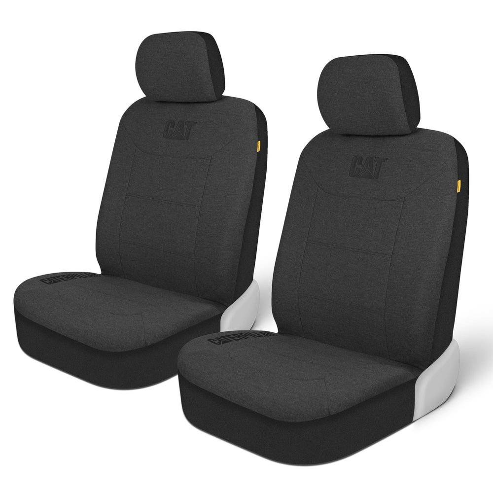 Cat CozyBlend seat cover in charcoal protects seats with soft, breathable comfort.