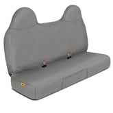 CAT front bench seat cover with anti-slip backing for Ford F-250 in Oxford gray.