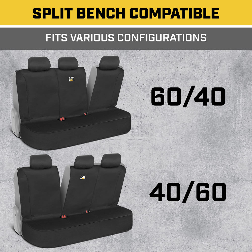60/40 split design allows full folding and armrest access.