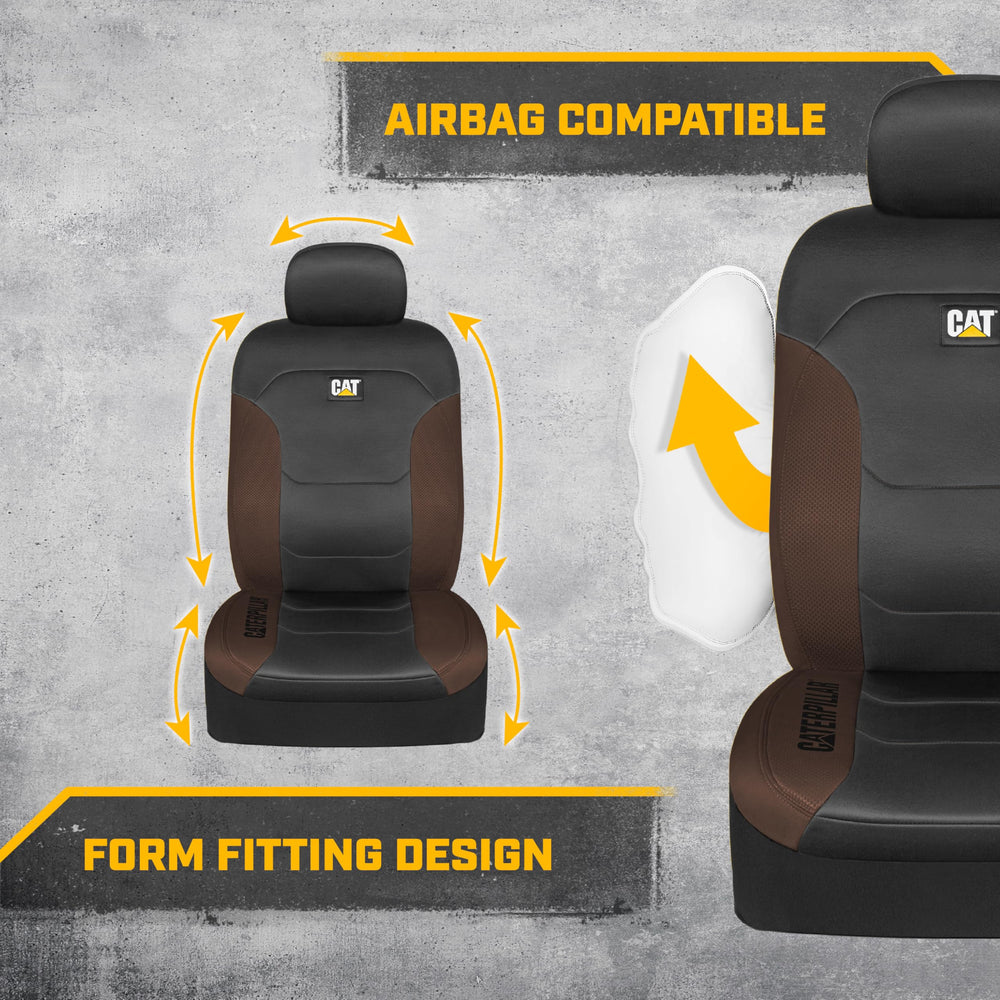 CAT Flexfit breathable mesh back promotes airflow for comfortable commutes.