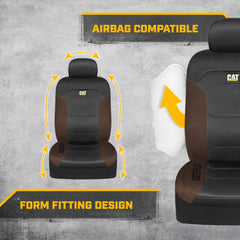 CAT Flexfit breathable mesh back promotes airflow for comfortable commutes.