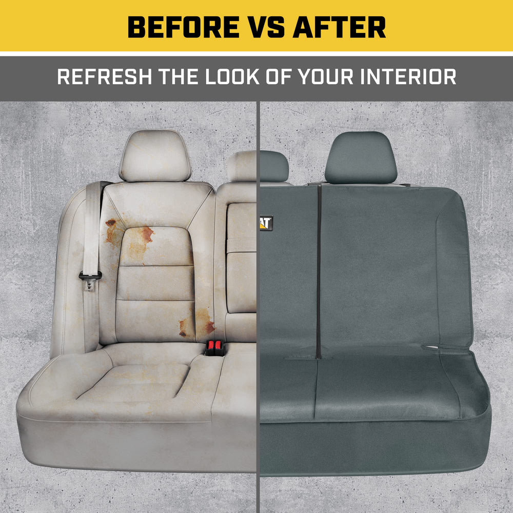 CAT rear seat cover easy to install with online setup videos