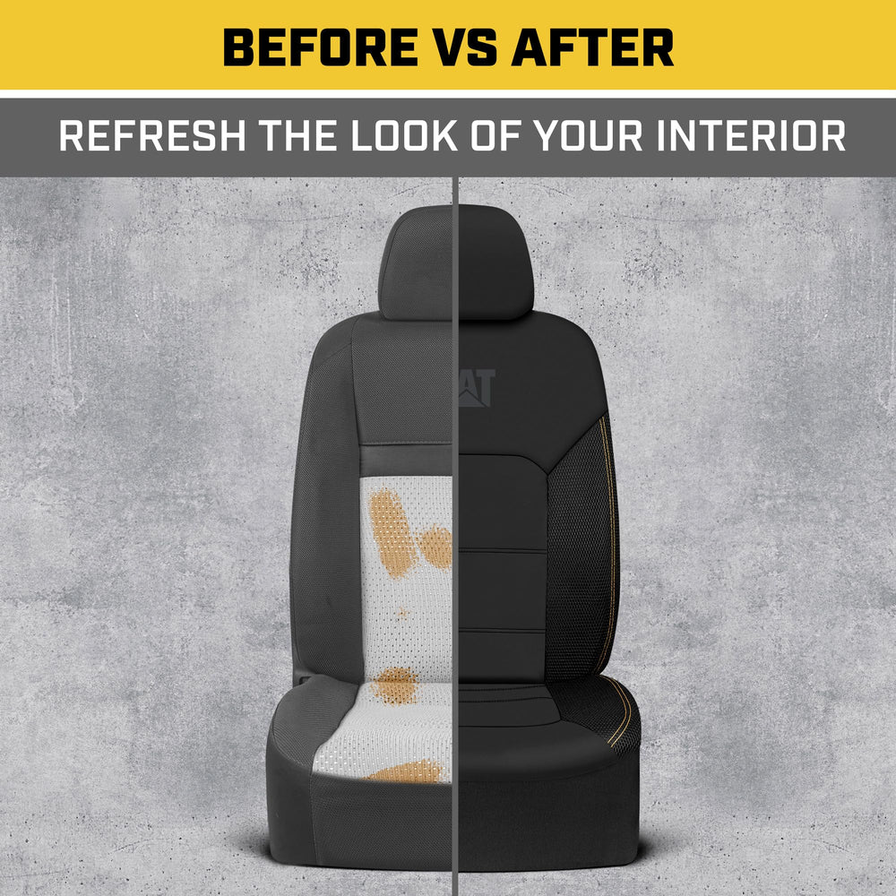 CAT FlexHybrid two-piece design supports flexible front-seat coverage