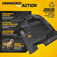 CAT floor mats all-weather coverage protects against mud snow and spills