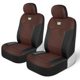 CAT MeshFlex front seat cover assembly shows secure fit and refreshed interior