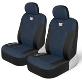 CAT MeshFlex front seat cover setup showing universal fit and refreshed interior