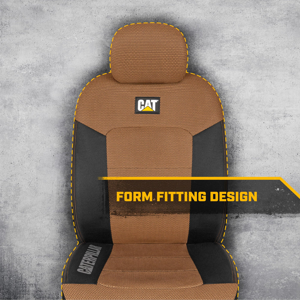 CAT MeshFlex durable poly-cotton protects seats from spills and dirt