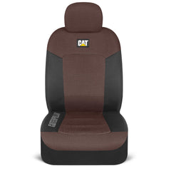 Universal-fit CAT MeshFlex seat covers suit cars, trucks, and SUVs with headrest removal