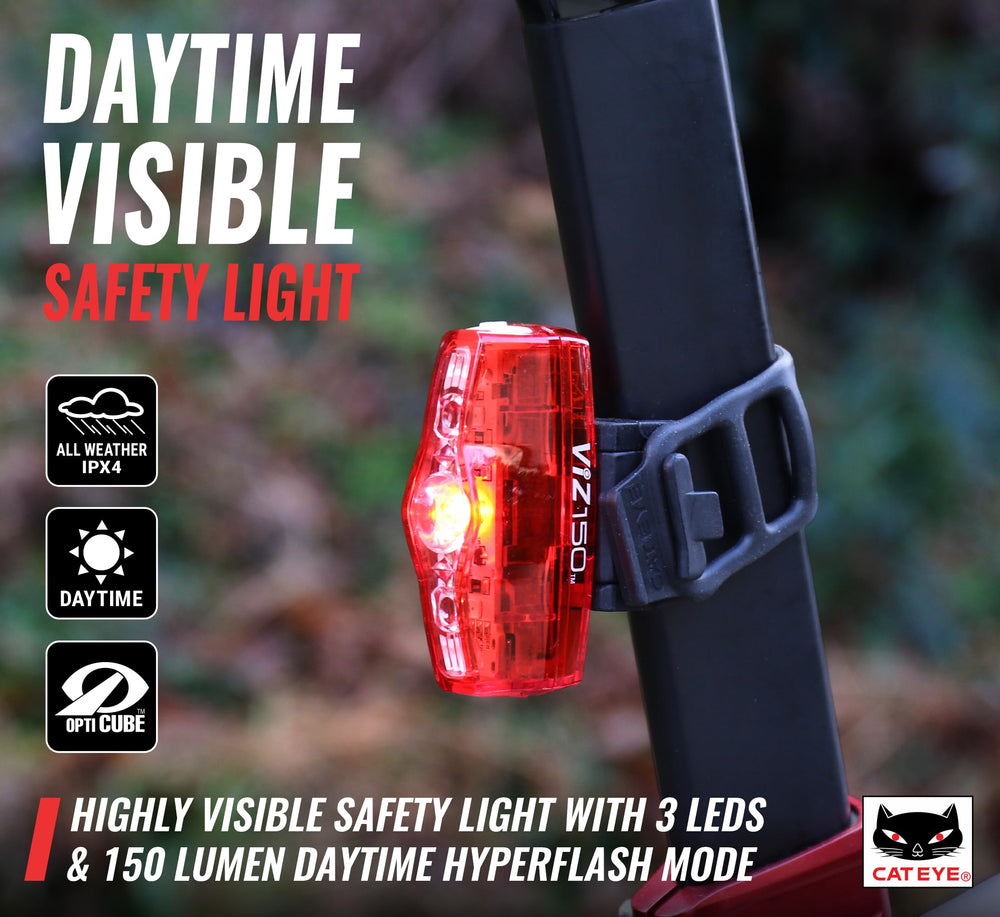 Cateye ViZ150 300-degree visibility for all-around awareness