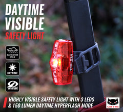 Cateye ViZ150 300-degree visibility for all-around awareness