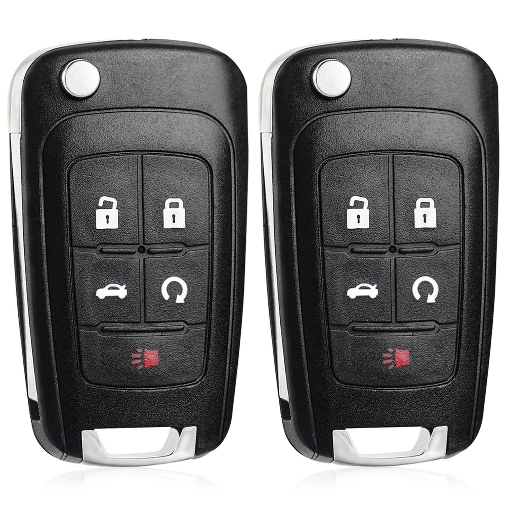 CAUORMOTE flip key fob for Chevy remote, 2-pack ready for replacement