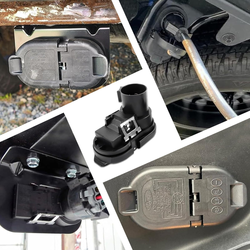 cautyfky packaged trailer connector bracket included showing kit contents.
