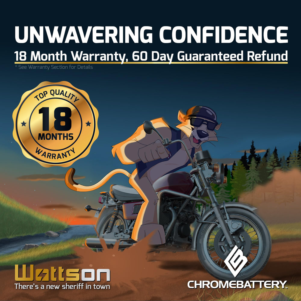 CB Chromebattery 9-BS dimensions fit tight spaces: 5.91 x 3.39 x 4.21 inches