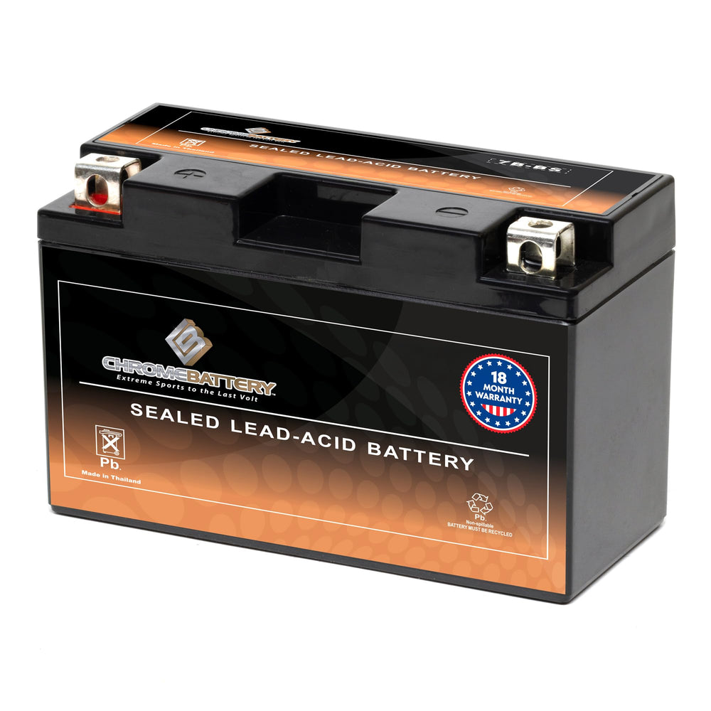 CB CHROMEBATTERY YT7B-BS 12V AGM battery powers ATV and motorcycle reliably.