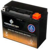 CB Chromebattery YTX20HL-BS sealed AGM design for maintenance-free power.